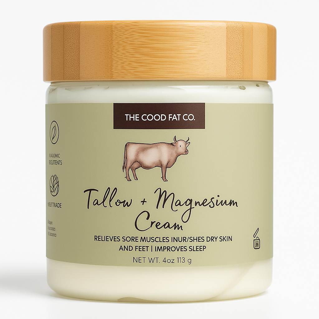 Tallow Magnesium Body Cream- Relieve Stress- Sleep Well